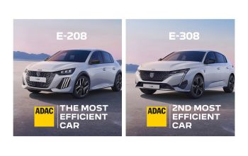 PEUGEOT E-208 en E-308 uitgeroepen tot efficiëntste auto's op de markt volgens de ADAC Ecotest 2024