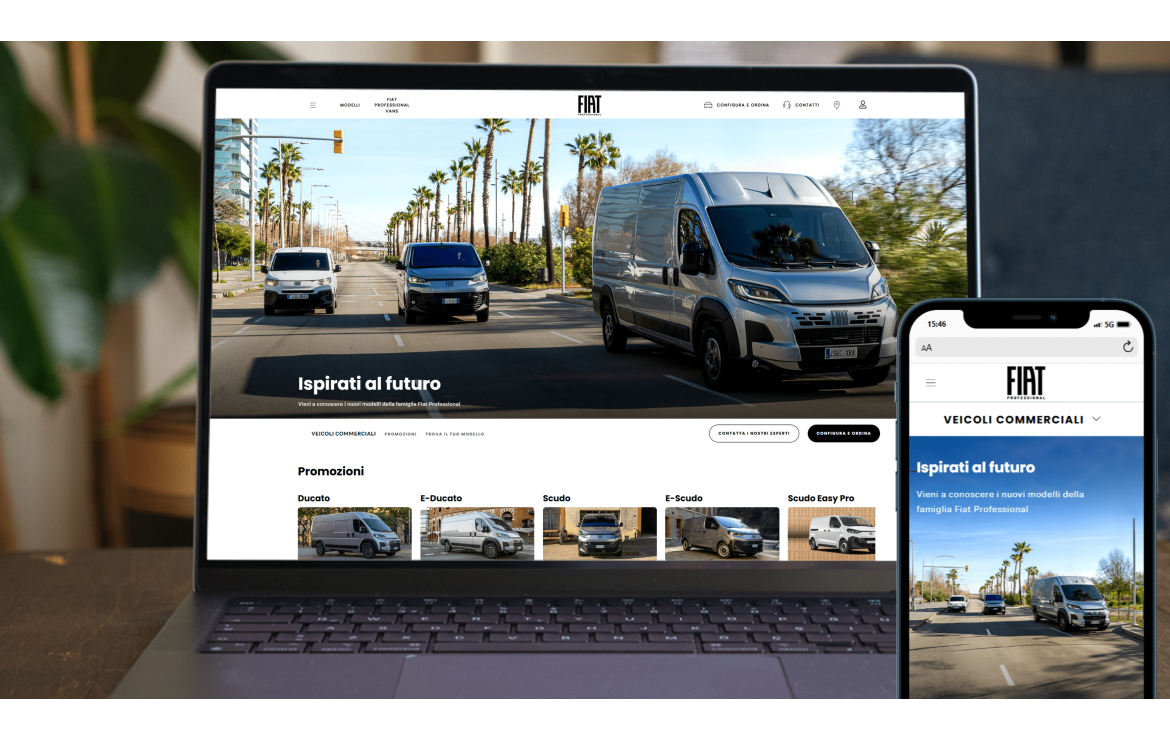 A FIAT Professional weboldala látványosan megújul